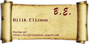 Bilik Elizeus névjegykártya
